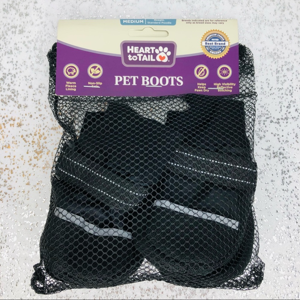 Non-Slip Fleece-Lined Reflective Pet Boots